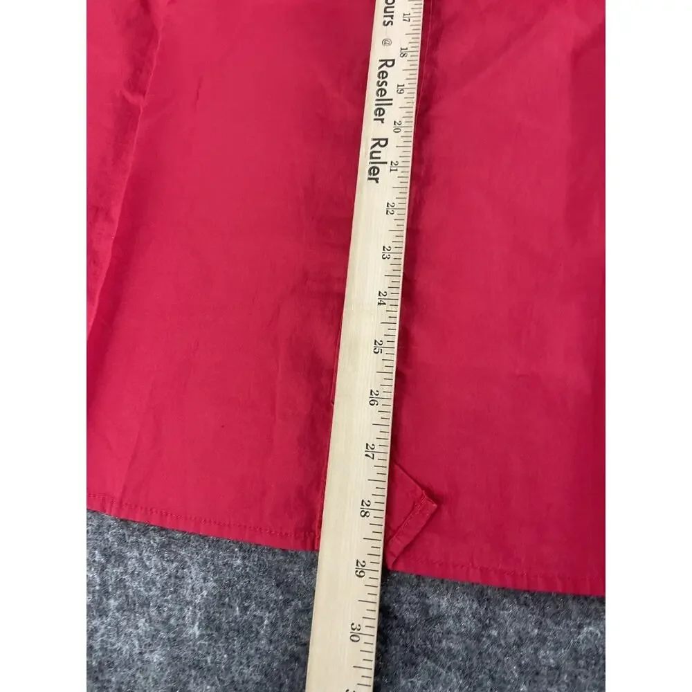 Camp David Shirt Mens Large Button Up Embroidered Red Long Sleeve N249